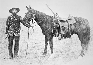 En Metis-spanare från North-West Mounted Police (s/v foto)