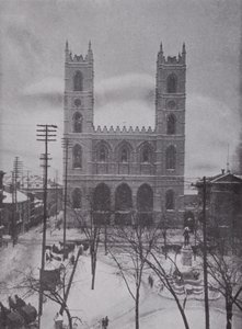Notre Dame in Winter, Montreal (s/v foto) av Photographer Canadian