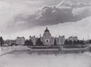 Parliament Buildings, Victoria, British Columbia (s/v foto) av Photographer Canadian