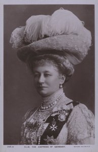 Augusta Victoria av Schleswig-Holstein, kejsarinna av Tyskland och hustru till Wilhelm II (s/v foto) av Photographer German