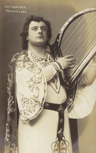 Carl Schroth, tysk operasångare som Tannhauser (s/v foto) av Photographer German