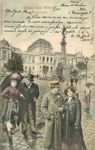 Par på Ringstrasse, Wien (färgfoto) av Photographer German