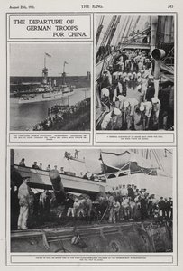 Tyska truppers avresa till Kina för att undertrycka boxerupproret, augusti 1900 (s/v foto) av Photographer German