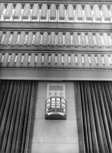 Detalj av väggen på Hauptfunksaal i NORAG-byggnaden i Hamburg, ca 1931 (s/v foto) av Photographer German