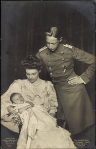 Hertiginnan Cecilie med Vilhelm av Preussen, barn av Photographer German