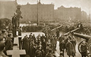 Under en paus i inbördes stridigheter i den preussiska huvudstaden av Photographer German