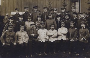 Grupp tyska arméofficerare (s/v foto) av Photographer German