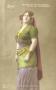Hedwig Franzillo Kauffman som Lakme (färgfoto) av Photographer German