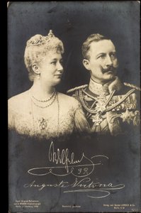 Kejsar Wilhelm II, Auguste Viktoria, Liersch 1250 av Photographer German