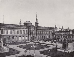 Royal Picture Gallery, utsikt från Zwinger (s/v foto) av Photographer German