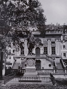 Leipzig: Goethe-monumentet på Naschmarkt (s/v foto) av Photographer German