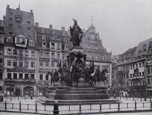 Leipzig: Victory Monument (s/v foto) av Photographer German