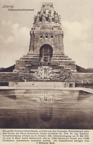 Monument till slaget om nationerna (1813), Leipzig, Tyskland (s/v foto) av Photographer German