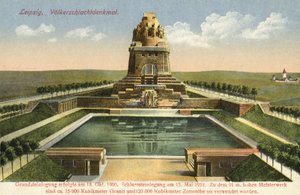 Monument till slaget om nationerna, Leipzig (färgfoto) av Photographer German