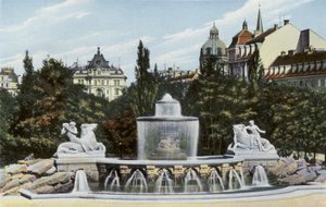München/München: Wittelsbach-fontänen (foto) av Photographer German