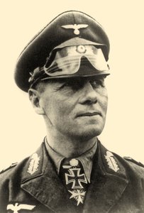 Porträtt av general Erwin Rommel ca 1942 (s/v foto)