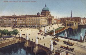 Schlossbruecke och kungliga palatset, Berlin, Tyskland (foto) av Photographer German