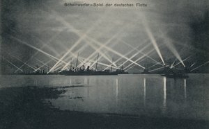 Sökljusskärm av den tyska flottan (s/v foto) av Photographer German