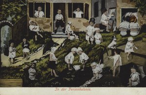 Semesterlägret (färgfoto) av Photographer German