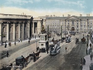 College Green, Dublin (färgfoto) av Photographer Irish
