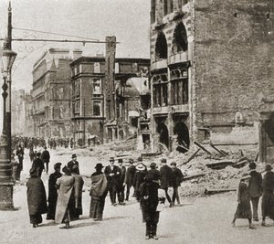 Dublin efter påskupproret, april 1916 (s/v foto)