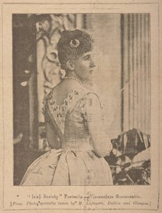 Viscountess Gormanston, "Irish Society" [tidskrift] Vol. VII nr 353 13 oktober 1894 (tidningspapper) av Photographer Irish