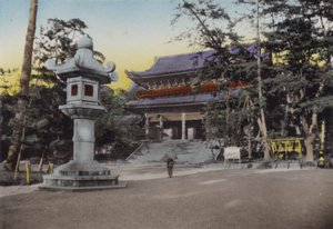Japan, ca 1912: Kinas buddhistiska tempel, en av de mest inflytelserika sekterna i Japan (foto) av Photographer Japanese