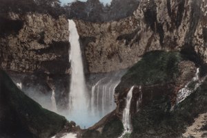 Japan, ca 1912: Kegon Fall, Nikko (foto) av Photographer Japanese