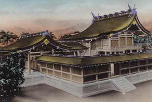 Japan, ca 1912: Main Building of Meiji Jingu, Shrine, Tokyo (foto) av Photographer Japanese