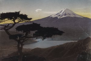 Japan, ca 1912: Mount Fuji från Misaka Pass (foto)