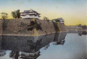 Japan, ca 1912: Osaka-slottet byggt 1583 av Hideyoshi (foto) av Photographer Japanese