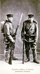 Japanska soldater stationerade i Tientsin, Kina av Photographer Japanese
