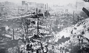 Tokyo efter jordbävningen i Kanto av Photographer Japanese