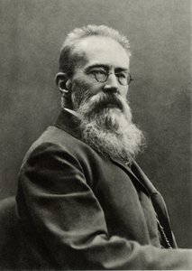 Nikolaj Andrejevitj Rimskij-Korsakov (svartvitt foto)