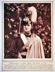 Kejsarinnan av Ryssland i uniformen av den överste för de ryska lanserna