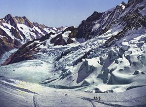 Jungfrau Railway, vid stationen Eismeer (foto) av Photographer Swiss