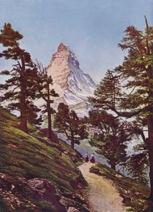 Matterhorn, Zermatt, Schweiz (färgfoto) av Photographer Swiss