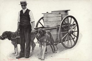 Milkman, Lucerne, Schweiz (svartvitt foto) av Photographer Swiss
