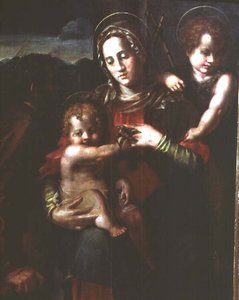 Madonna och barn med spädbarnet Johannes Döparen
