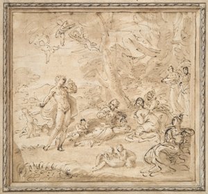 Apollo och Daphne av Pier Francesco Mola