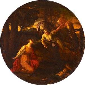 Hagar och Ismael av Pier Francesco Mola