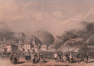 Bivack av franska trupper i Susa, Piemonte av Blaise Nicolas Le Sueur