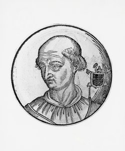 Porträtt av Benedikt VIII (Theophylactus III av Tusculum, cirka 980-1024) av Blaise Nicolas Le Sueur