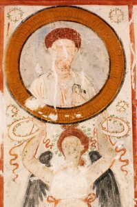 Syrien, Palmyra, Valley of Tombs, Hypogeum fresk i graven av tre bröder