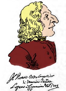 Antonio Vivaldi (1678 - 1741), tecknad serie av Pierre Leone Ghezzi (1674 - 1755)