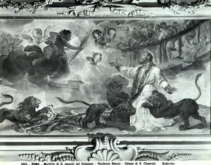 S:t Ignatius av Antiokias martyrskap i Colosseum (fresk) (s/v)