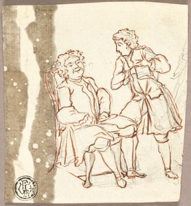 Två gentlemän i 1700-talskostym av Pier Leone Ghezzi