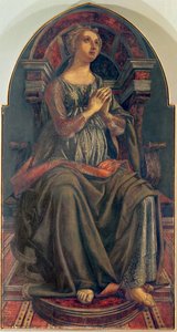 Hope, från en serie paneler som visar dygderna designade för rådskammaren i Köpmannens Guild Hall, 1469 (tempera på panel)