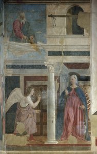 Annunciation - Fresco, c.1455 av Piero della Francesca