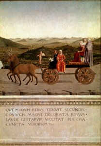 Diptyk av triumf av Federico da Montefeltro och Battista Sforza, detalj (Tempera på trä av Piero della Francesca